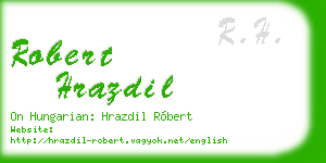 robert hrazdil business card