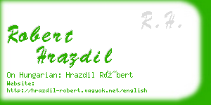 robert hrazdil business card